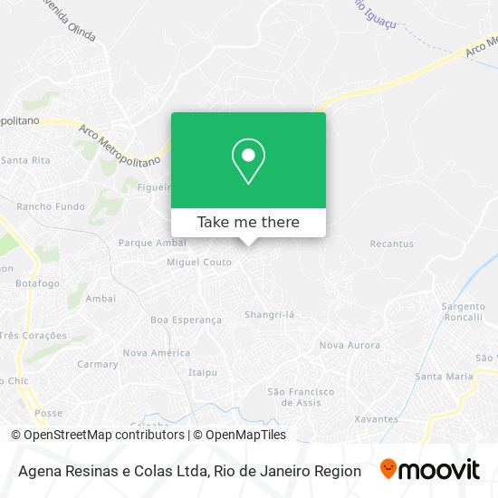 Agena Resinas e Colas Ltda map