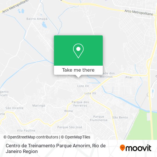 Mapa Centro de Treinamento Parque Amorim