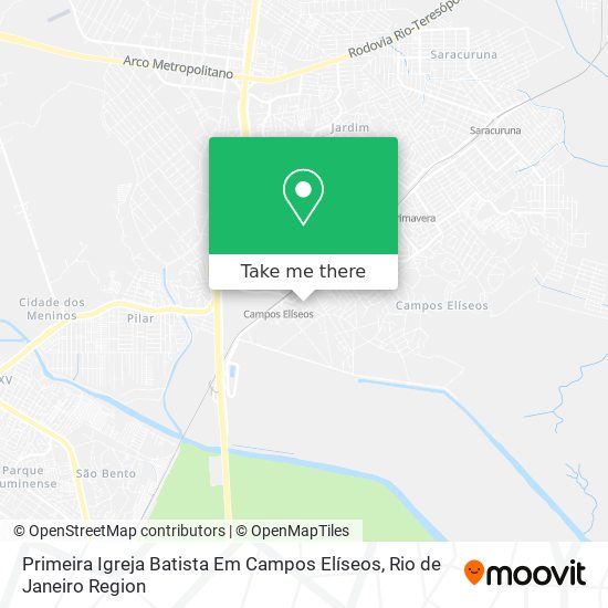 Primeira Igreja Batista Em Campos Elíseos map