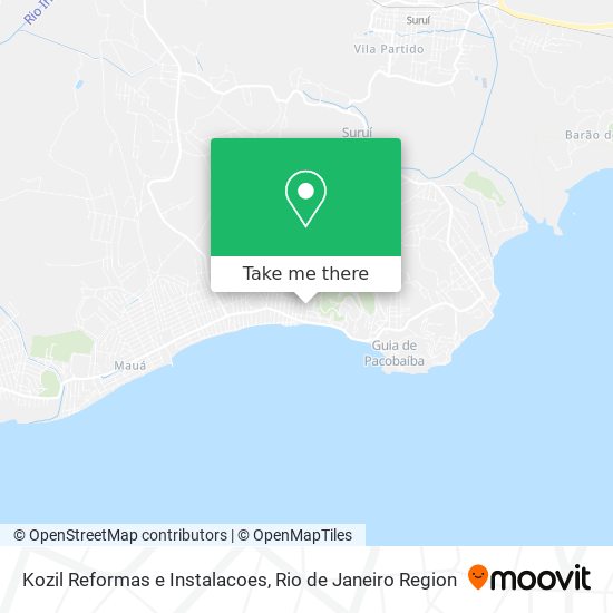 Mapa Kozil Reformas e Instalacoes