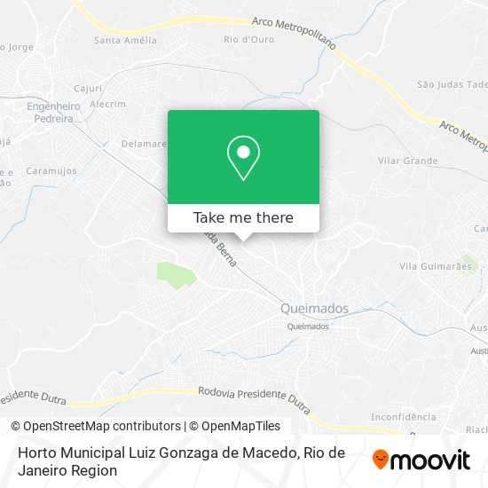 Mapa Horto Municipal Luiz Gonzaga de Macedo