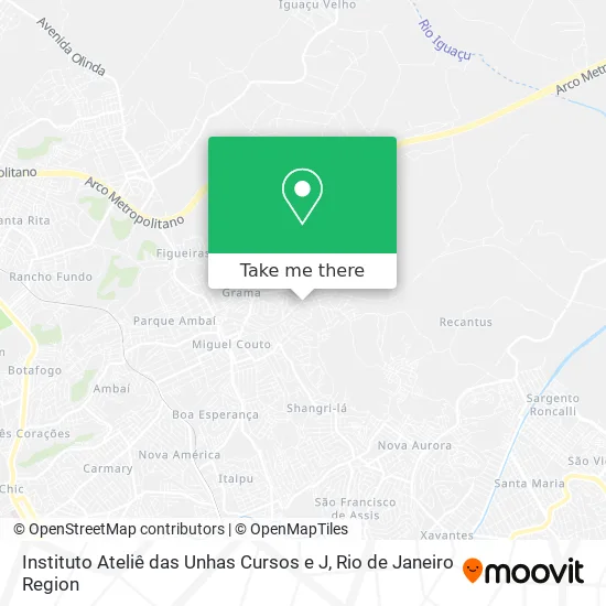 Instituto Ateliê das Unhas Cursos e J map