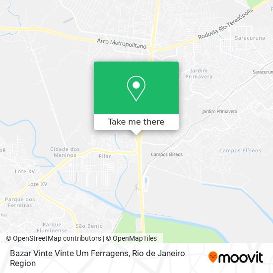 Bazar Vinte Vinte Um Ferragens map