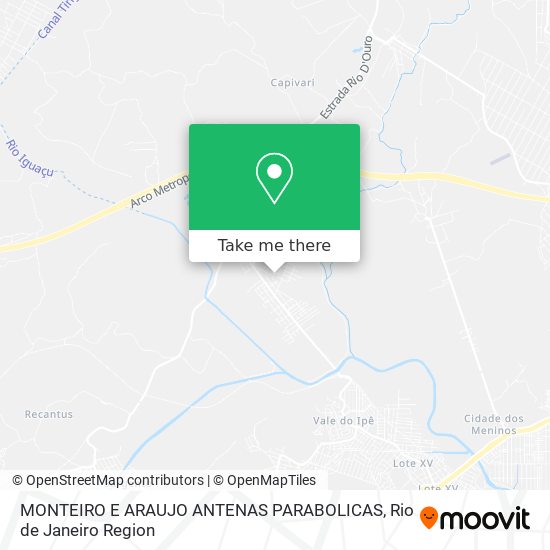 Mapa MONTEIRO E ARAUJO ANTENAS PARABOLICAS