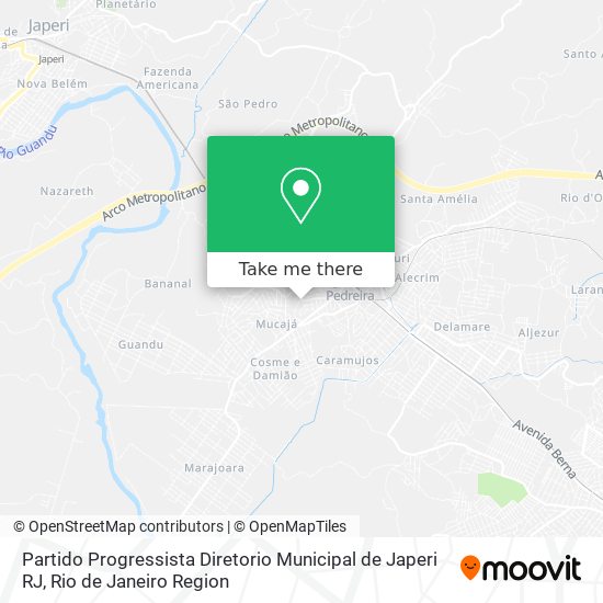 Partido Progressista Diretorio Municipal de Japeri RJ map