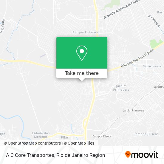 A C Core Transportes map