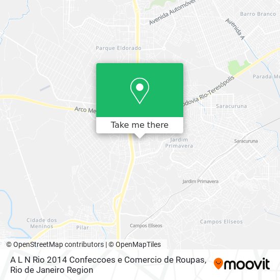 Mapa A L N Rio 2014 Confeccoes e Comercio de Roupas