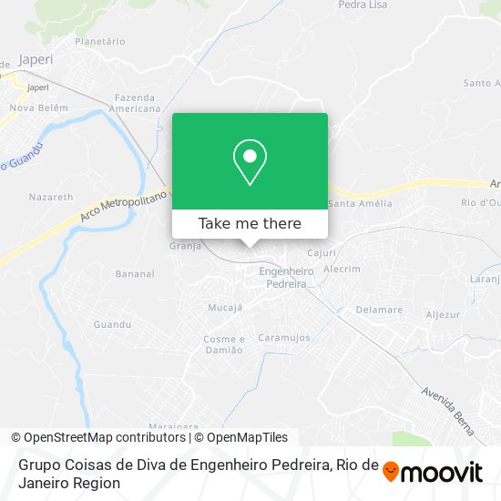 Mapa Grupo Coisas de Diva de Engenheiro Pedreira