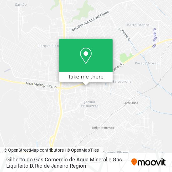 Mapa Gilberto do Gas Comercio de Agua Mineral e Gas Liquifeito D