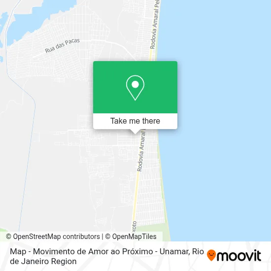 Map - Movimento de Amor ao Próximo - Unamar map