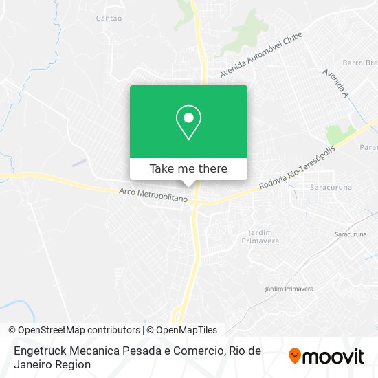 Mapa Engetruck Mecanica Pesada e Comercio