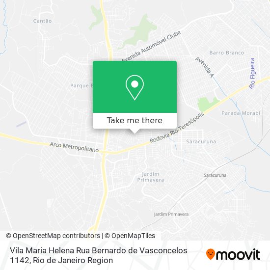 Vila Maria Helena Rua Bernardo de Vasconcelos 1142 map