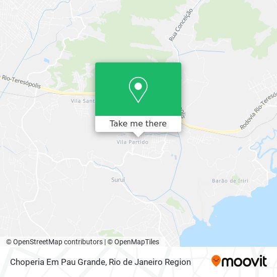 Choperia Em Pau Grande map