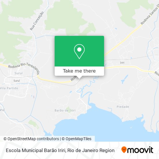 Mapa Escola Municipal Barão Iriri