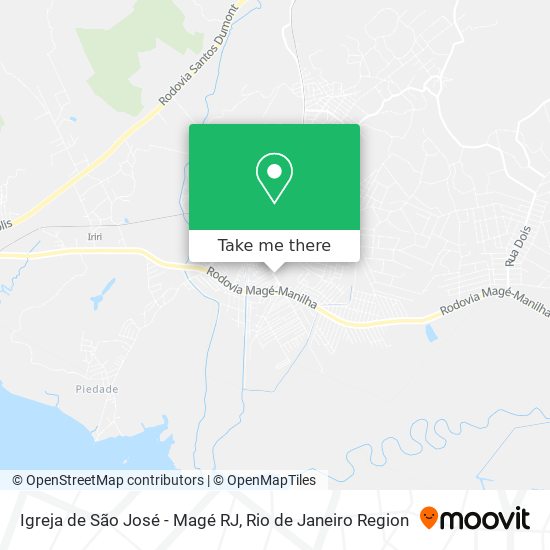 Mapa Igreja de São José - Magé RJ