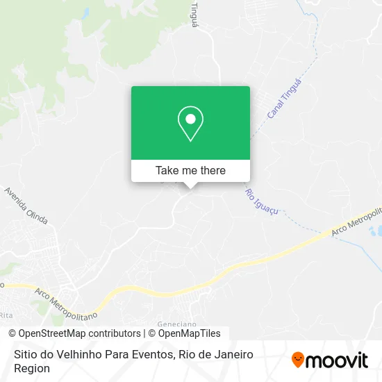 Sitio do Velhinho Para Eventos map