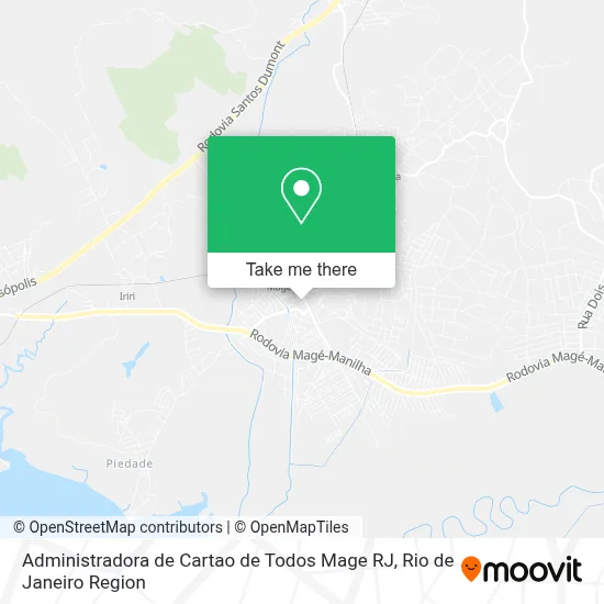Administradora de Cartao de Todos Mage RJ map