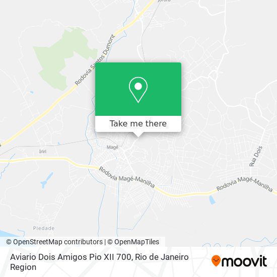 Aviario Dois Amigos Pio XII 700 map