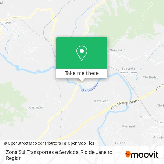 Zona Sul Transportes e Servicos map