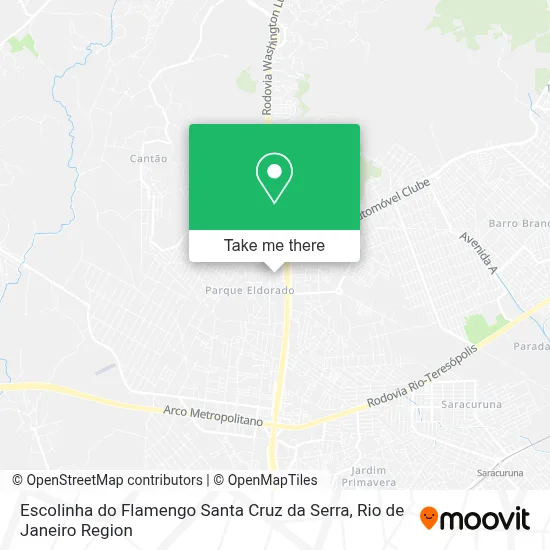 Escolinha do Flamengo Santa Cruz da Serra map
