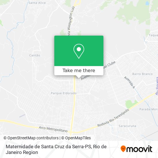Maternidade de Santa Cruz da Serra-PS map