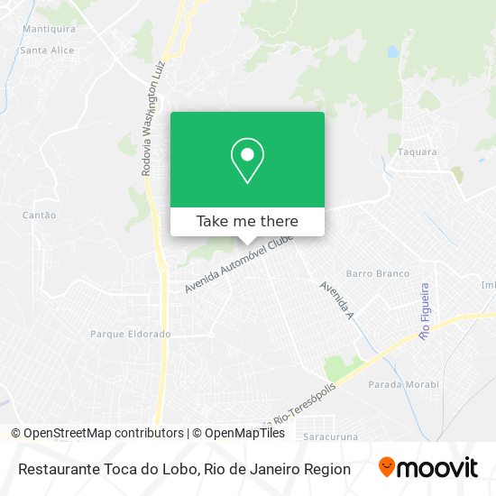 Mapa Restaurante Toca do Lobo