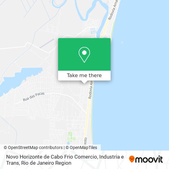 Novo Horizonte de Cabo Frio Comercio, Industria e Trans map