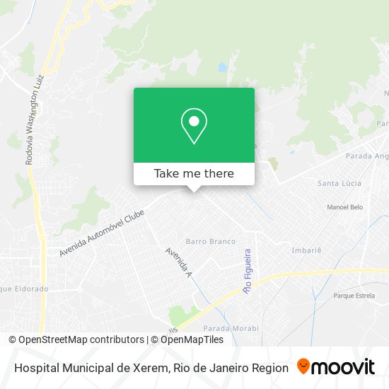 Mapa Hospital Municipal de Xerem