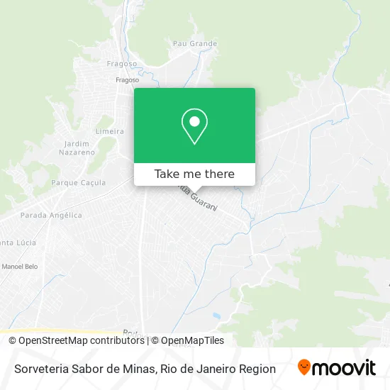 Sorveteria Sabor de Minas map
