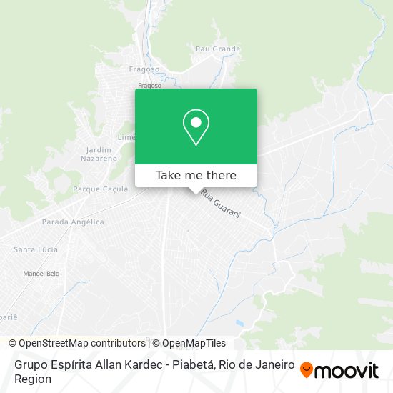 Grupo Espírita Allan Kardec - Piabetá map
