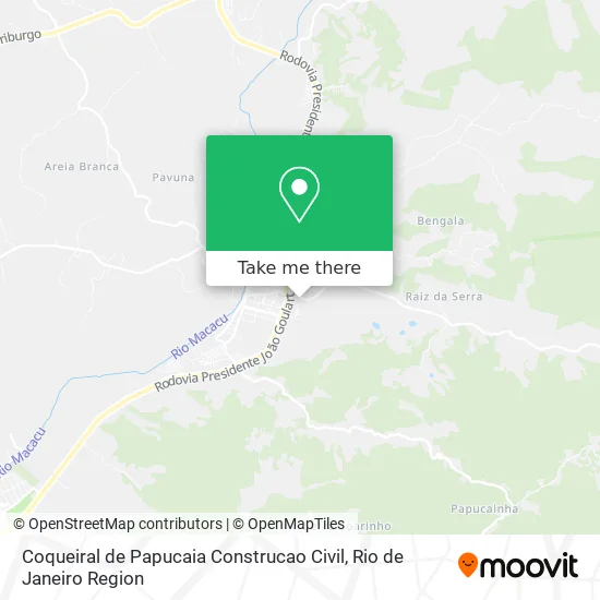 Coqueiral de Papucaia Construcao Civil map