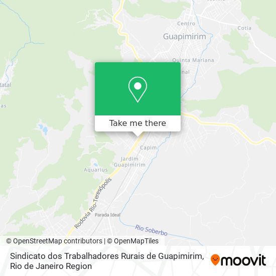 Sindicato dos Trabalhadores Rurais de Guapimirim map