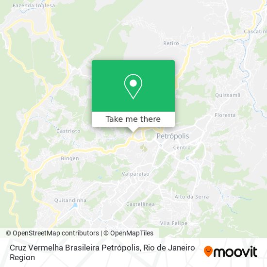 Cruz Vermelha Brasileira Petrópolis map
