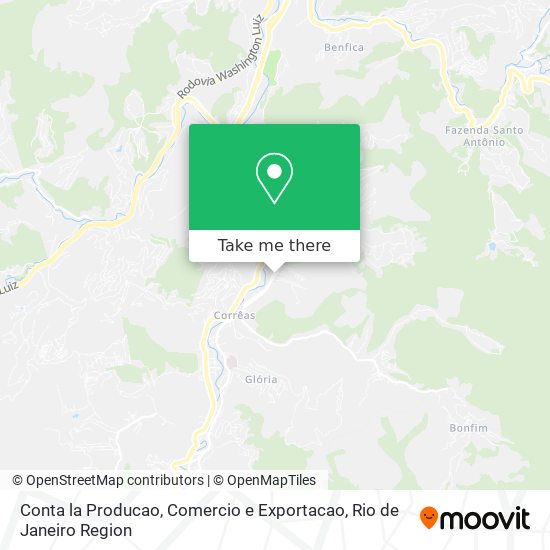 Conta la Producao, Comercio e Exportacao map