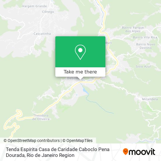 Tenda Espírita Casa de Caridade Caboclo Pena Dourada map