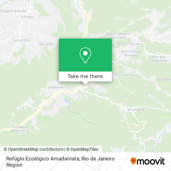 Refúgio Ecológico Amadamata map