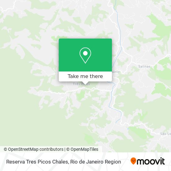 Reserva Tres Picos Chales map