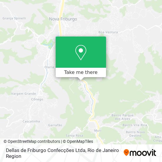 Dellas de Friburgo Confecções Ltda map