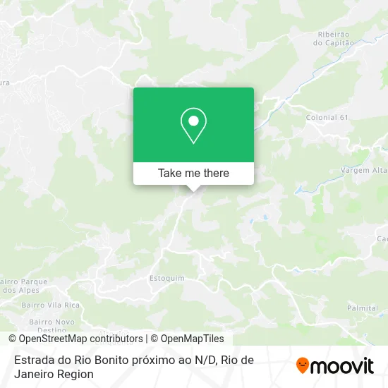 Estrada do Rio Bonito próximo ao N / D map