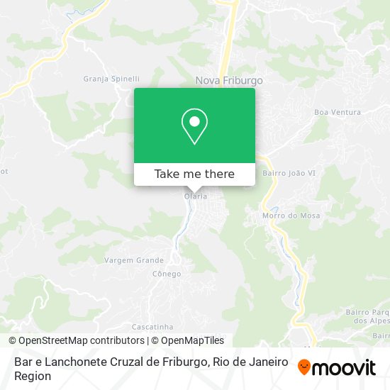 Mapa Bar e Lanchonete Cruzal de Friburgo