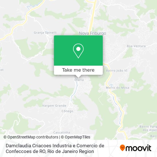 Damclaudia Criacoes Industria e Comercio de Confeccoes de RO map