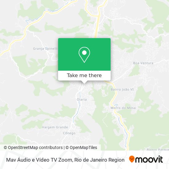 Mapa Mav Áudio e Vídeo TV Zoom