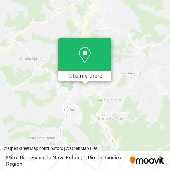 Mapa Mitra Diocesana de Nova Friburgo