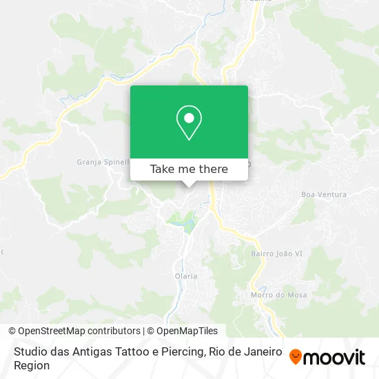 Studio das Antigas Tattoo e Piercing map