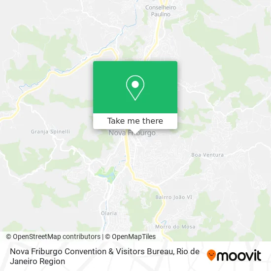 Nova Friburgo Convention & Visitors Bureau map