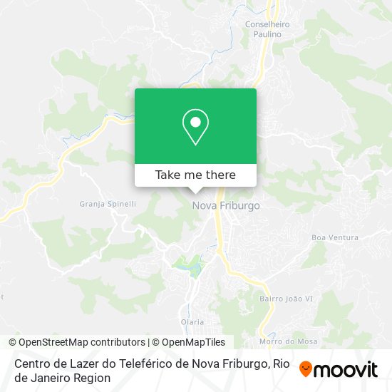 Centro de Lazer do Teleférico de Nova Friburgo map