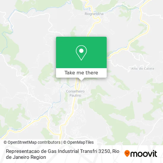Representacao de Gas Industrial Transfri 3250 map