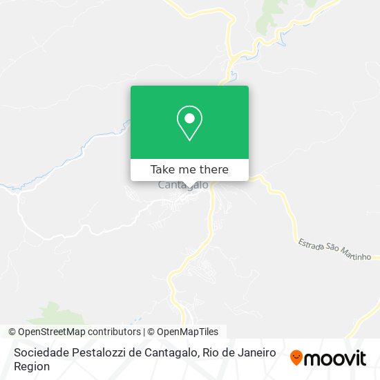 Mapa Sociedade Pestalozzi de Cantagalo