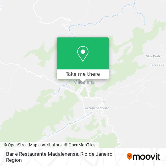 Mapa Bar e Restaurante Madalenense