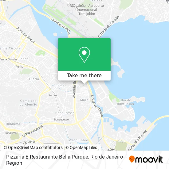 Pizzaria E Restaurante Bella Parque map